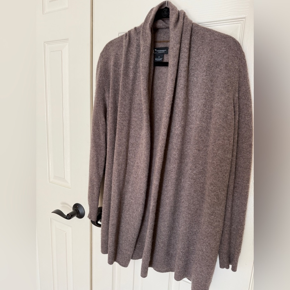 Bloomingdale's Taupe Cashmere Cardigan